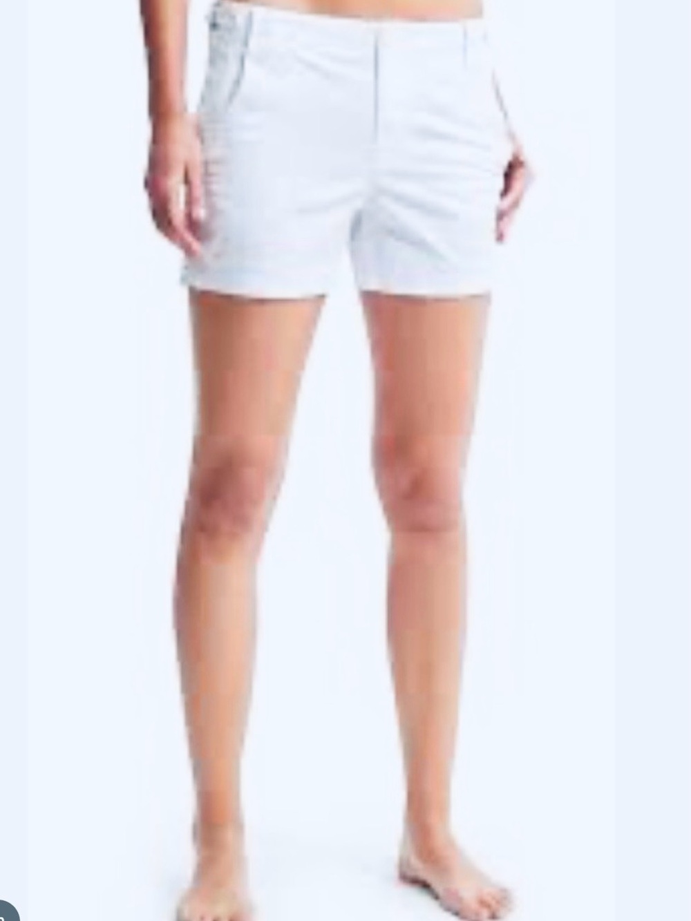 Women’s White Mid-Rise Shorts